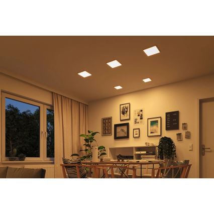 Paulmann 92993 - LED/13W IP44 fürdőszobai süllyesztett mennyezeti lámpatest AREO 230V 2000/3000/4000K 17,5x17,5 cm fehér