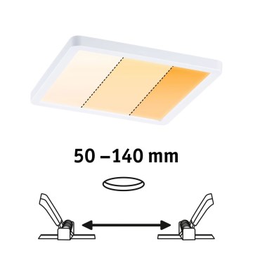 Paulmann 92993 - LED/13W IP44 fürdőszobai süllyesztett mennyezeti lámpatest AREO 230V 2000/3000/4000K 17,5x17,5 cm fehér