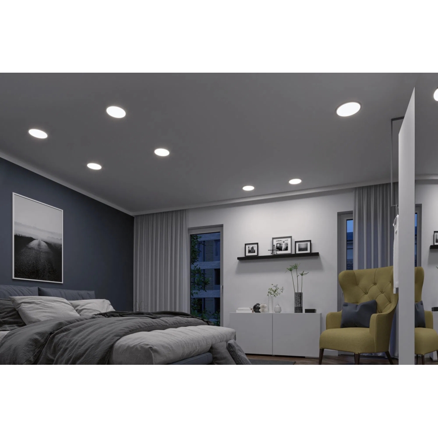 Paulmann 93046 - LED/16W IP44 Dimmelhető fürdőszobai süllyesztett mennyezeti lámpa AREO 230V 3000-6500K átm. 23 cm matt króm