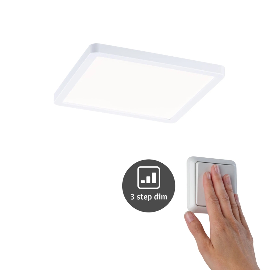 Paulmann 93059 - LED/13W IP44 Dimmelhető fürdőszobai besüllyesztett mennyezeti lámpatest AREO 230V 17,5x17,5 cm fehér