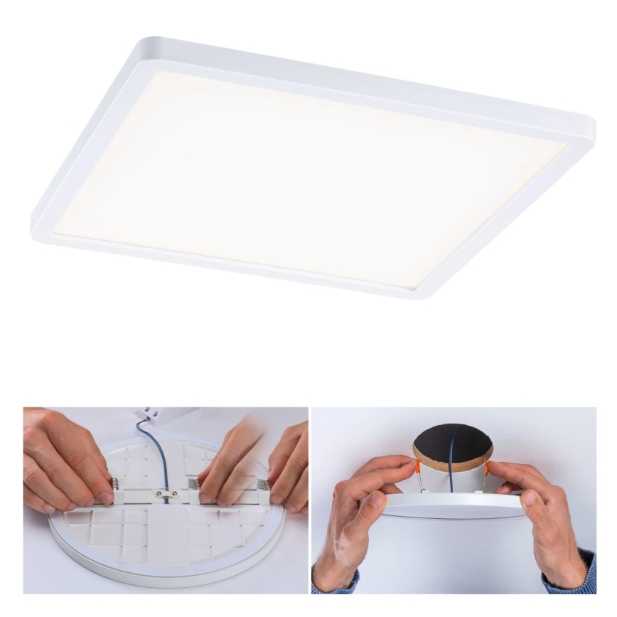 Paulmann 93060 - LED/16W IP44 fényerőszabályozható fürdőszobai süllyesztett lámpa AREO 230V 23x23 cm fehér