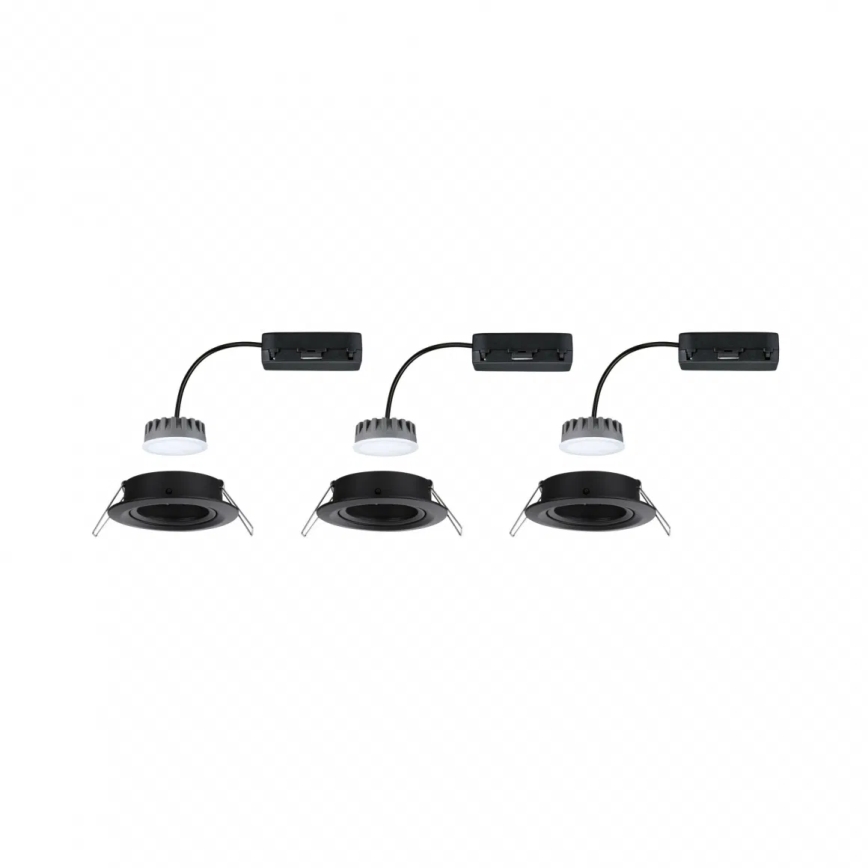 Paulmann 93080 - 3 db-os készlet LED/6W IP23 Fényerőszabályozható fürdőszobai beépíthető mennyezeti lámpa COIN 230V