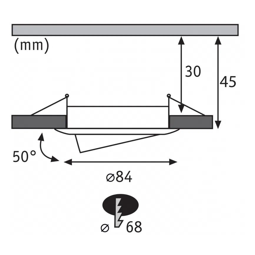 Paulmann 93080 - 3 db-os készlet LED/6W IP23 Fényerőszabályozható fürdőszobai beépíthető mennyezeti lámpa COIN 230V