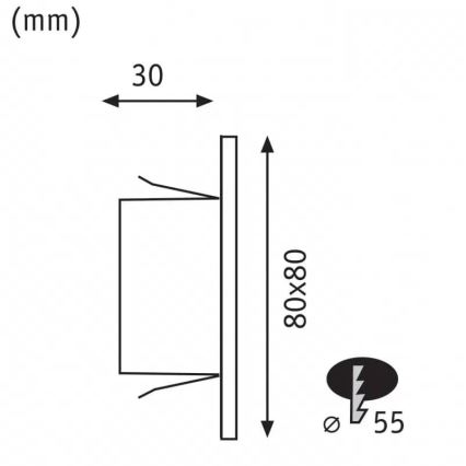 Paulmann 93093 - LED/1,2W EDGE lépcsővilágítás 230V