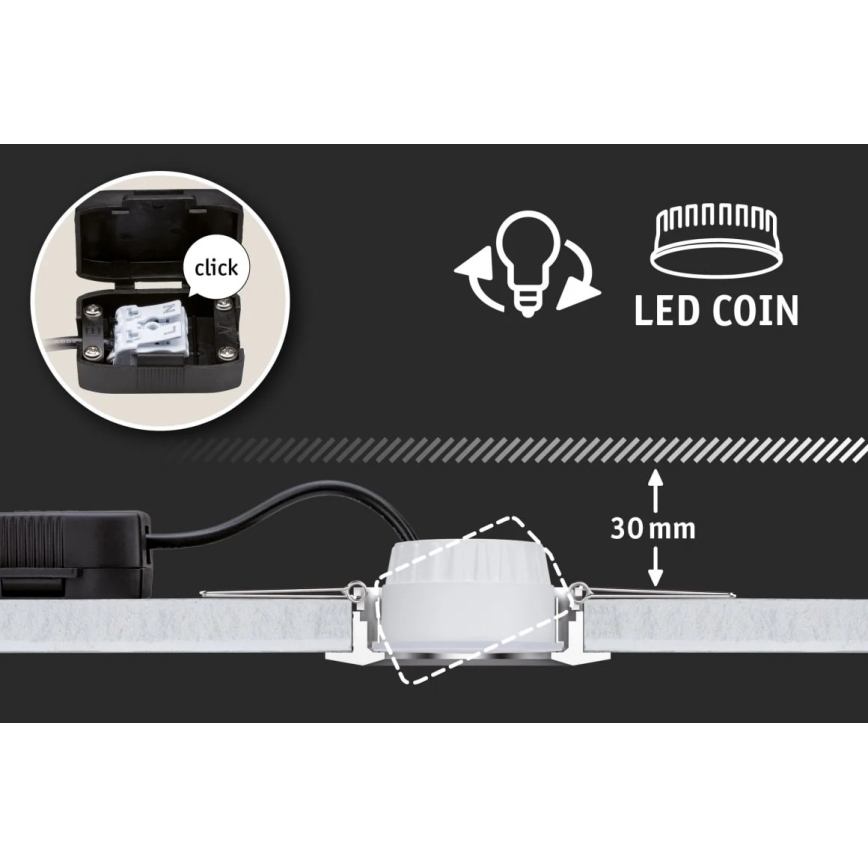 Paulmann 93379 - KÉSZLET 3xLED/6W IP44 Dimmelhető ürdőszobai fügesztett mennyezeti lámpa GIL 230V