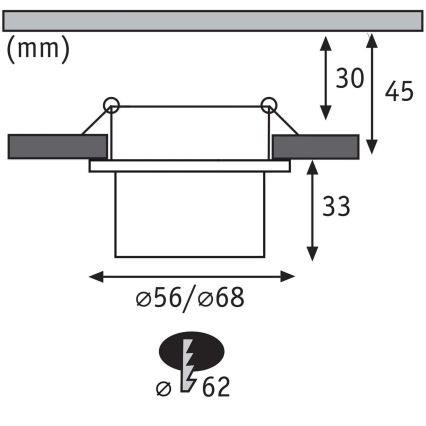 Paulmann 93379 - KÉSZLET 3xLED/6W IP44 Dimmelhető ürdőszobai fügesztett mennyezeti lámpa GIL 230V