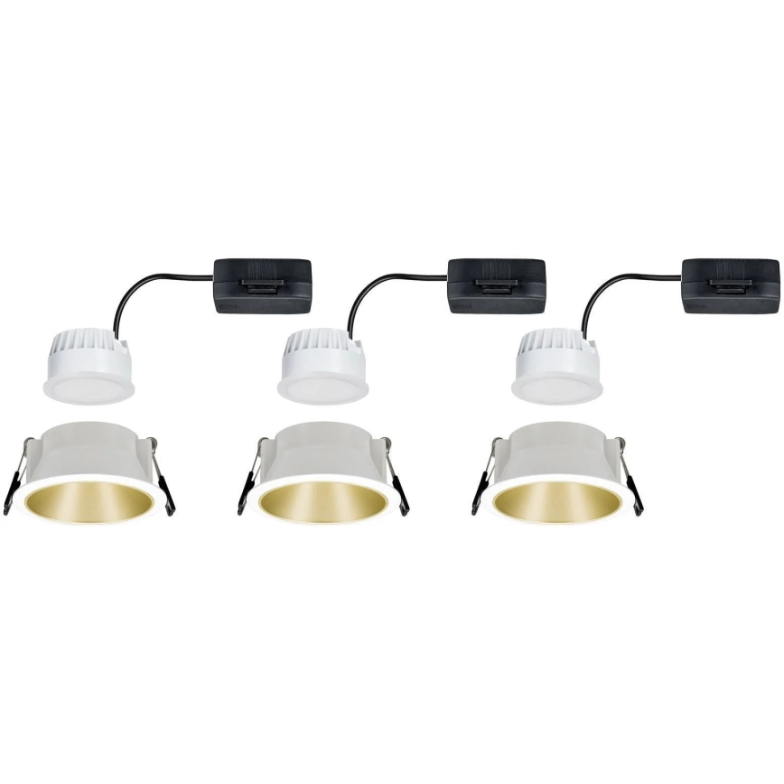Paulmann 93406 - SET 3xLED/6,5W IP44 Dimmelhető fürdőszobai beépíthető lámpa COLE 230V