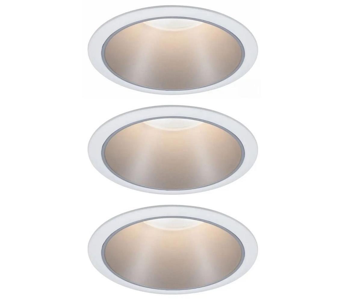 Paulmann Cole LED-spot ezüst-fehér 3 db-os készl.