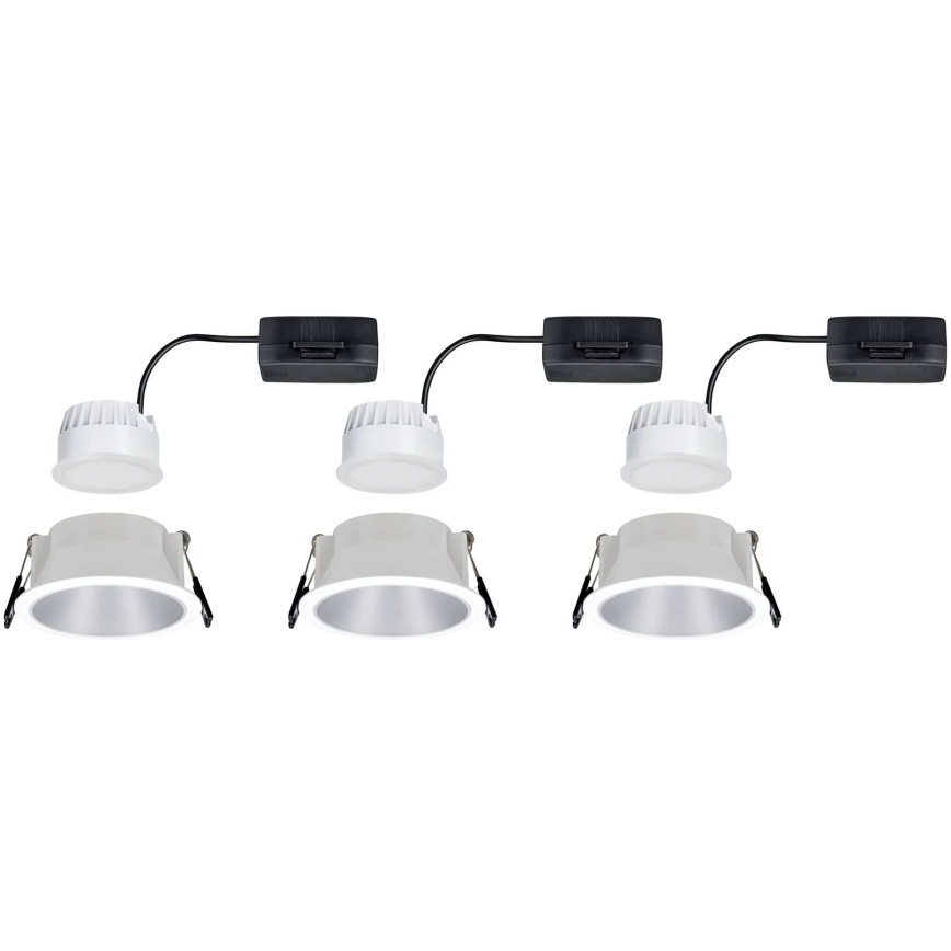 Paulmann 93410 - KÉSZLET 3xLED/6,5W IP44 Dimmelhető fürdőszobai beépíthető lámpa COLE 230V