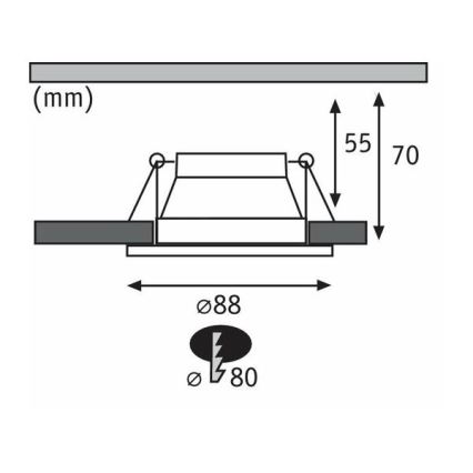 Paulmann 93410 - KÉSZLET 3xLED/6,5W IP44 Dimmelhető fürdőszobai beépíthető lámpa COLE 230V