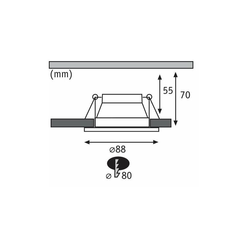 Paulmann 93410 - KÉSZLET 3xLED/6,5W IP44 Dimmelhető fürdőszobai beépíthető lámpa COLE 230V