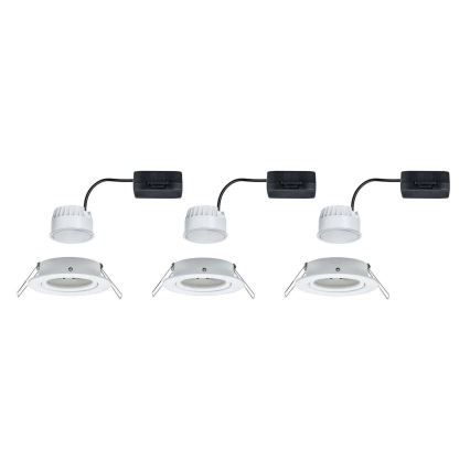 Paulmann 93449 - KÉSZLET 3xLED/6,5W IP23 Fürdőszobai beépíthető lámpa NOVA 230V
