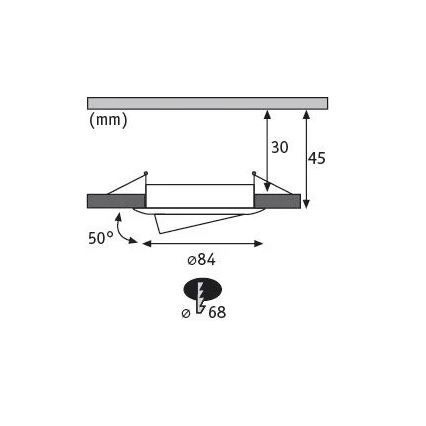 Paulmann 93485 - 3xLED/6W IP23 készlet, szabályozható fürdőszobai beépíthető lámpa NOVA 230V