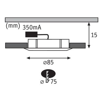 Paulmann 93570 - KÉSZLET 3xLED/5,3W Szabályozható beépíthető lámpa  MICRO LINE 230V