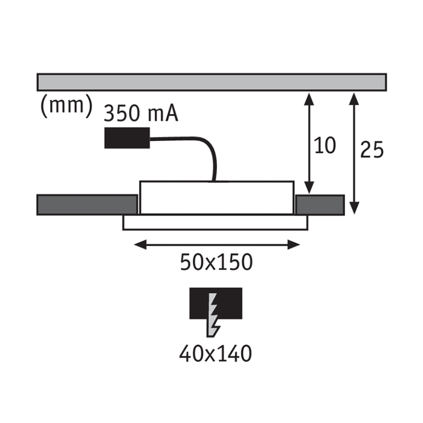 Paulmann 93576 - készlet 3 x beépíthető lámpa 3xLED/3,6W/230V
