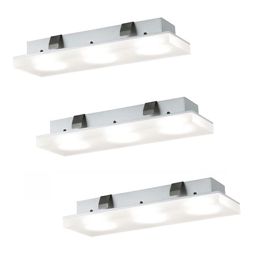 Paulmann 93577 - Készlet 3 db LED beépíthető lámpa FLEECY 3xLED/3,6W/230V