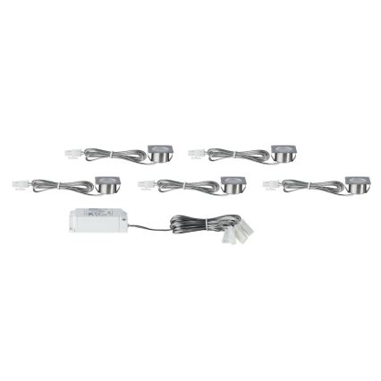 Paulmann 93587 - KÉSZLET 5x LED Beépíthető lámpa 5xLED/0,4W/12V/230V 2700K