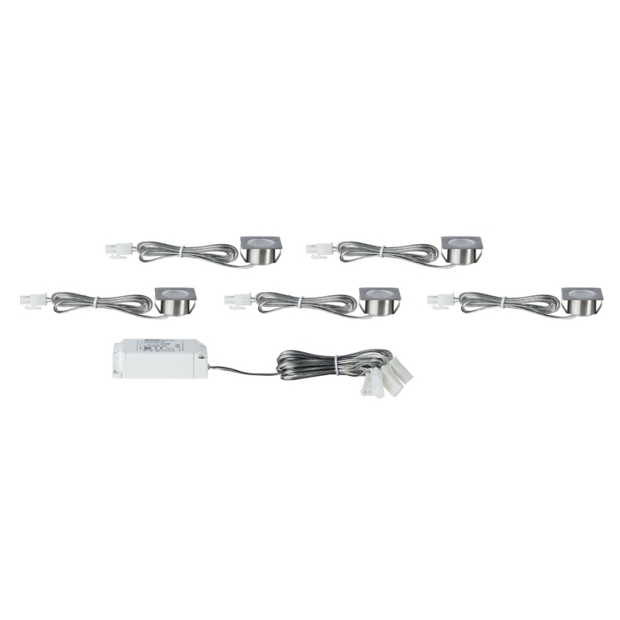 Paulmann 93587 - KÉSZLET 5x LED Beépíthető lámpa 5xLED/0,4W/12V/230V 2700K