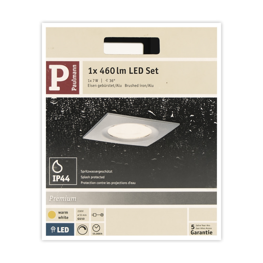 Paulmann 93611 - LED-GU10/7W IP44 Dimmelhető fürdőszobai lámpa NOVA 230V