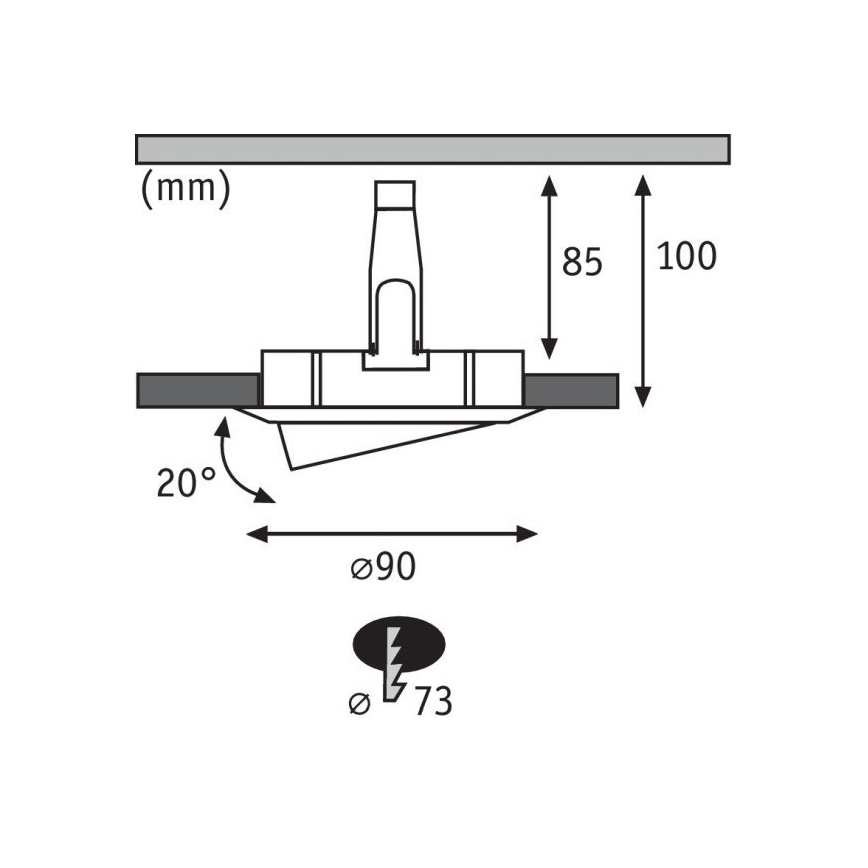 Paulmann 93848 - LED-GU10/4,5W Beépíthető lámpa 230V