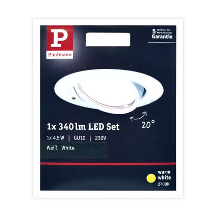 Paulmann 93848 - LED-GU10/4,5W Beépíthető lámpa 230V