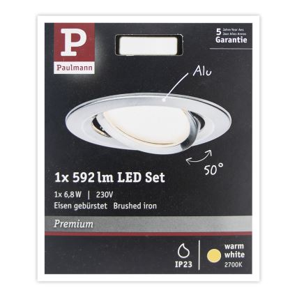 Paulmann 93866 - LED/6,8W IP23 Fürdőszobai beépíthető lámpa COIN 230V