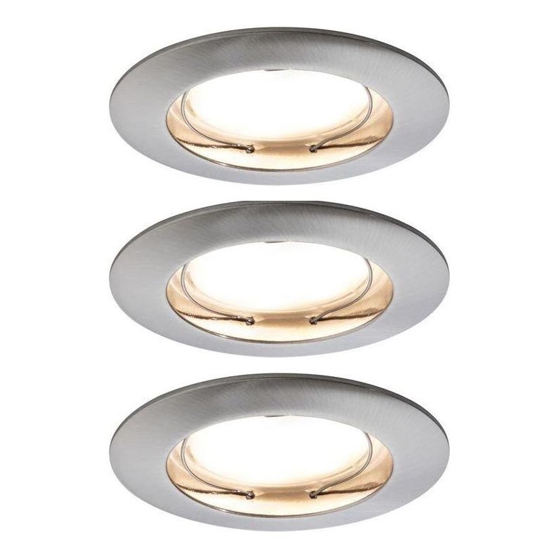 Paulmann 93958 - KÉSZLET 3x LED/6,8W IP44 Dimmelhető ürdőszobai fügesztett mennyezeti lámpa COIN 230V