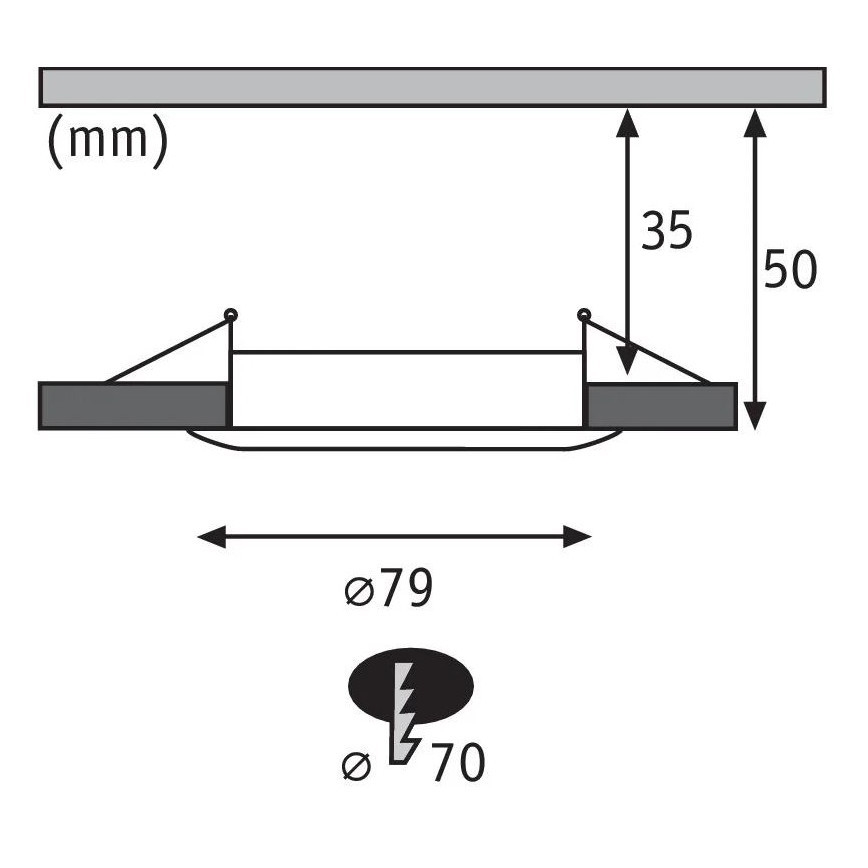 Paulmann 93975 - LED/6,8W IP44 Fürdőszobai beépíthető lámpa COIN 230V