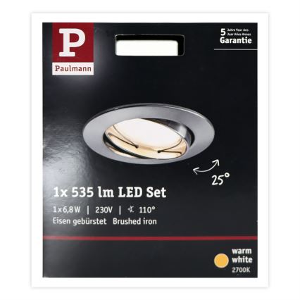 Paulmann 93979 - LED/6,8W IP23 Fürdőszobai beépíthető lámpa COIN 230V