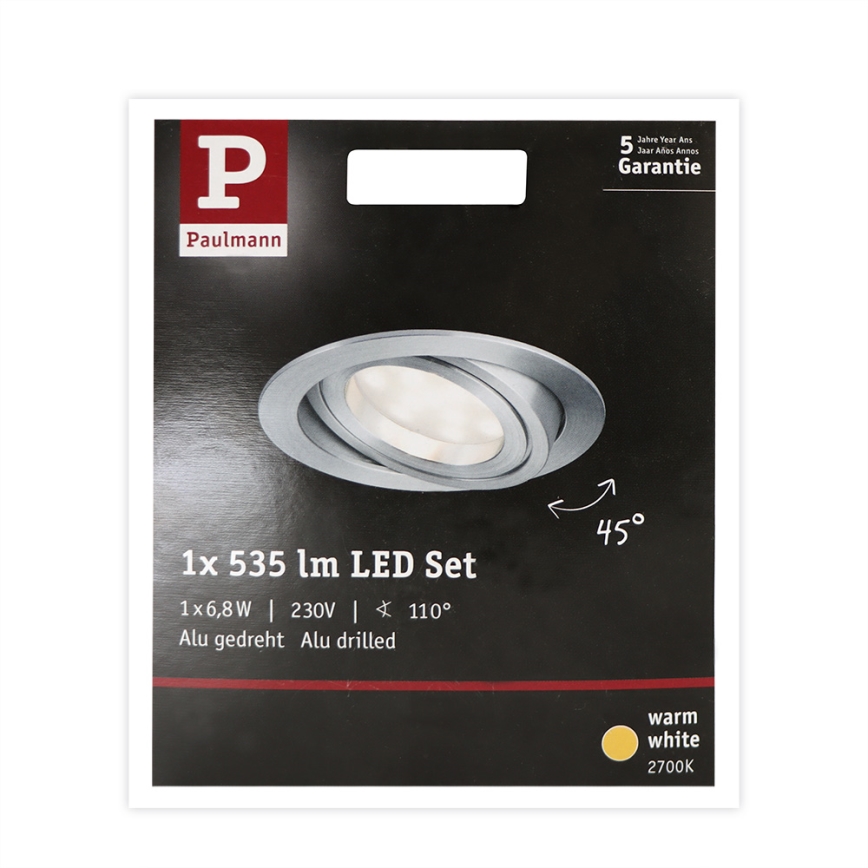 Paulmann 93983 - LED/6,8W IP23 Fürdőszobai beépített lámpa COIN 230V