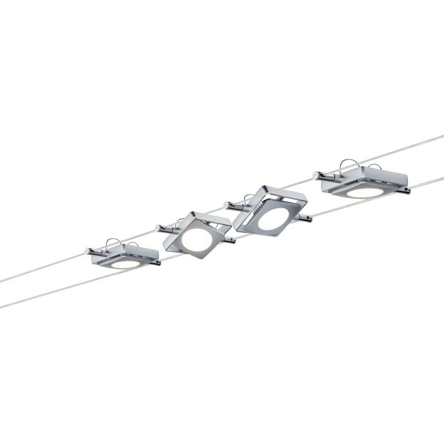Paulmann 94107 - SZETT 4xLED/4,3W Teljes kábelrendszer MAC 230V matt króm