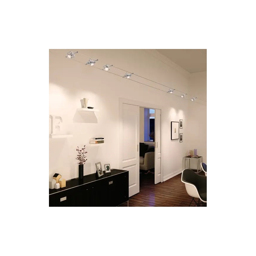 Paulmann 94134 - 5 db-os készlet GU5,3/10W spotlámpa MAC 230V kábelrendszerhez, fehér