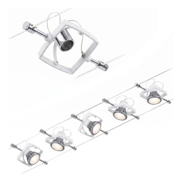 Paulmann 94134 - Szett 5xGU5,3/10W Komplett kábelrendszer MAC 230V fehér