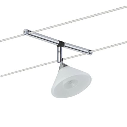 Paulmann 94138 - 1xGU4/10W COLMAR 12V spotlámpa kábelrendszerhez, fehér/fényes króm