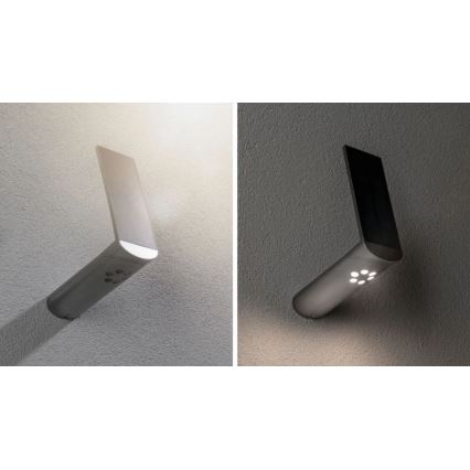 Paulmann 94261 - LED/1,2W IP44 Napelemes érzékelős fali lámpa ILIAS 3,7V 1800 mAh