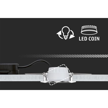 Paulmann 94292 - LED/4W IP23 Fürdőszobai beépíthető lámpa COIN 230V