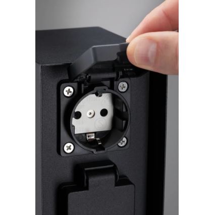 Paulmann 94314 - Kültéri aljzatoszlop időzítővel 2Z SCHUKO