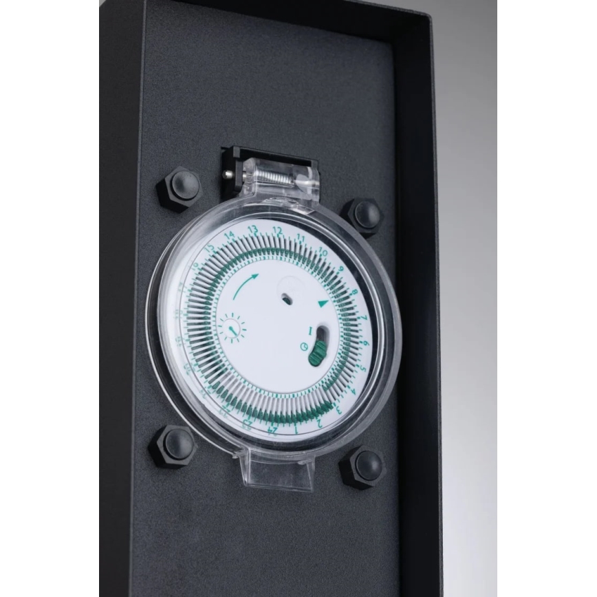 Paulmann 94314 - Kültéri aljzatoszlop időzítővel 2Z SCHUKO