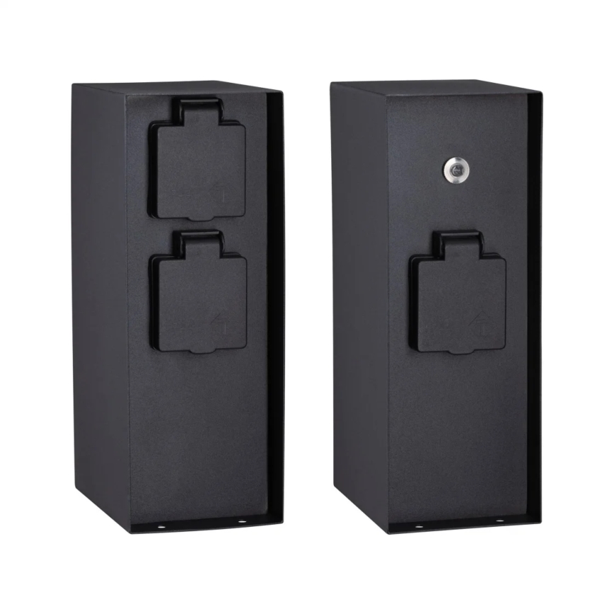 Paulmann 94315 -Kültéri csatlakozós oszlop szürkületérzékelővel RIO 3Z SCHUKO 230V IP44