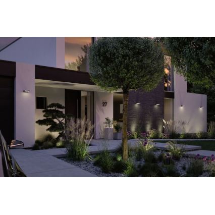 Paulmann 94334 - LED/5W IP44 Napelemes fali lámpa mozgásérzékelővel RONAS 3,7V