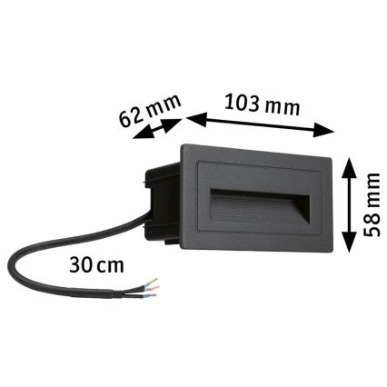 Paulmann 94383 - LED/4W IP44 Kültéri beépített lámpa LONG 230V