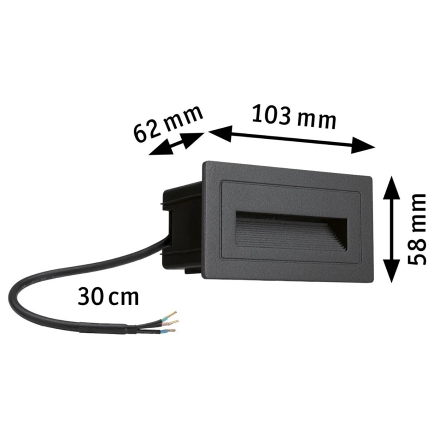 Paulmann 94383 - LED/4W IP44 Kültéri beépített lámpa LONG 230V