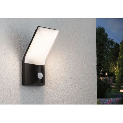 Paulmann 94402 - LED/10W IP44 Kültéri fali lámpa érzékelővel ADYA 230V