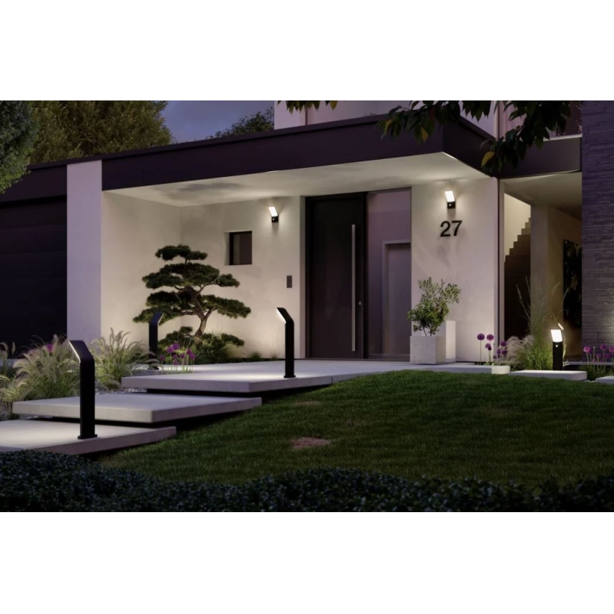 Paulmann 94402 - LED/10W IP44 Kültéri fali lámpa érzékelővel ADYA 230V