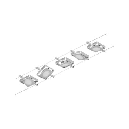 Paulmann 94420 - 5x LED/4,5W szett – komplett kábelrendszer MAC 230V matt króm