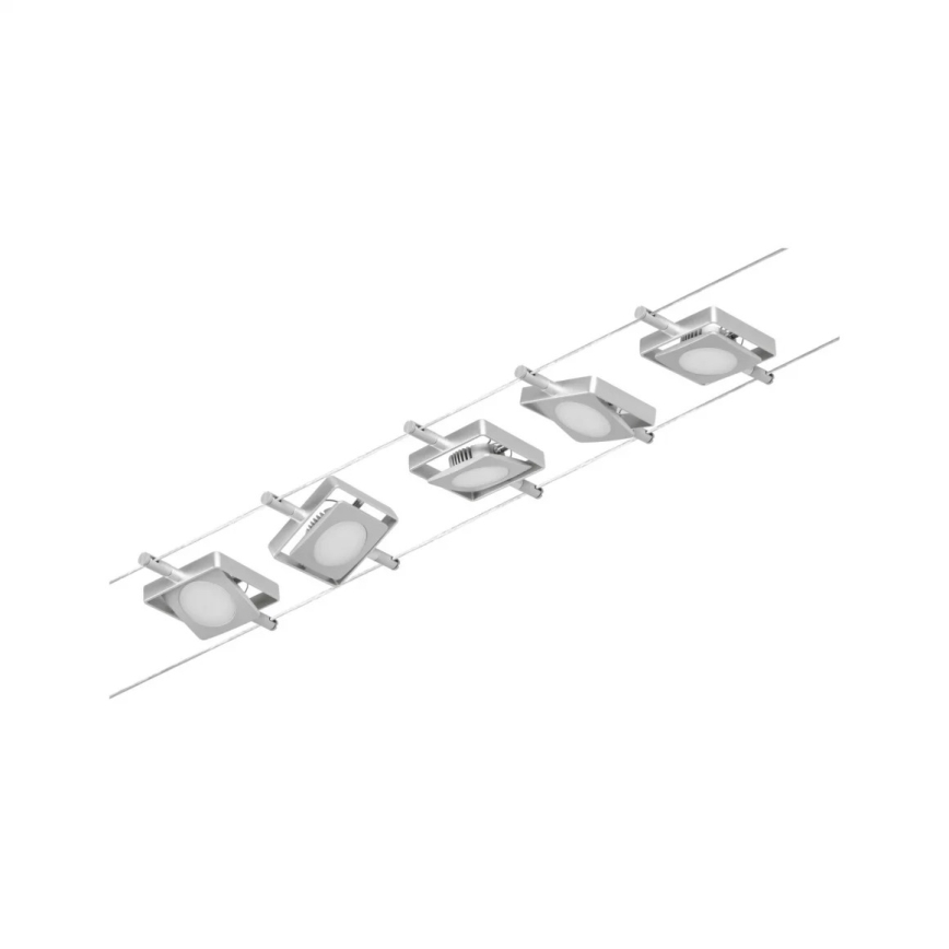 Paulmann 94420 - 5x LED/4,5W szett – komplett kábelrendszer MAC 230V matt króm