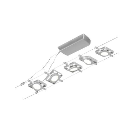 Paulmann 94420 - 5x LED/4,5W szett – komplett kábelrendszer MAC 230V matt króm