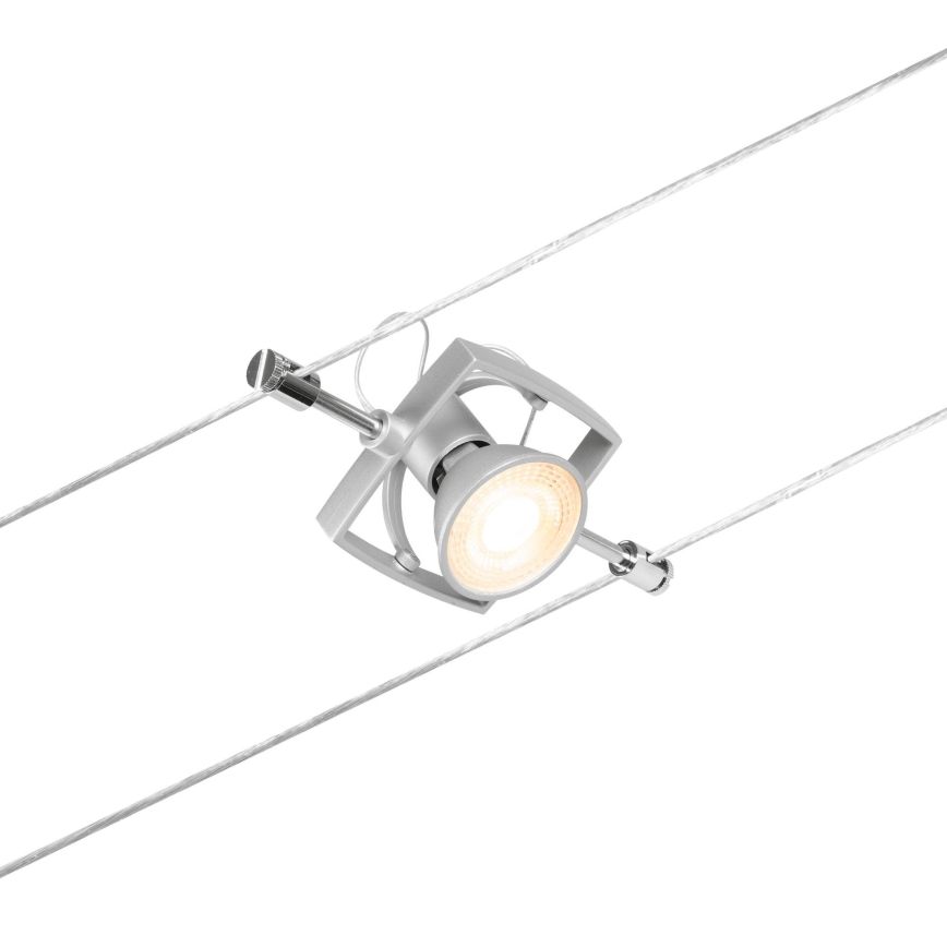 Paulmann 94430 - Készlet 5xGU5,3/10W Spotlámpa MAC 230V drótrendszerhez matt króm