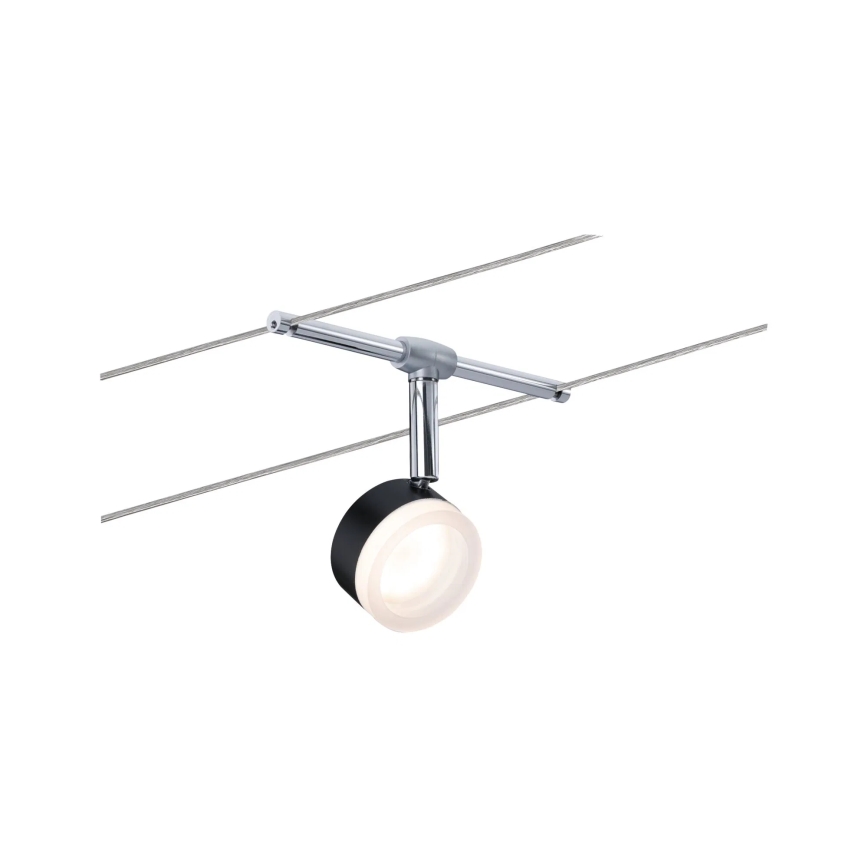 Paulmann 94457 - SZETT 5xLED/4W Teljes kábelrendszer CLEAR 230V fekete/fényes króm