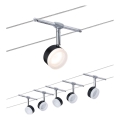 Paulmann 94457 - SZETT 5xLED/4W Teljes kábelrendszer CLEAR 230V fekete/fényes króm